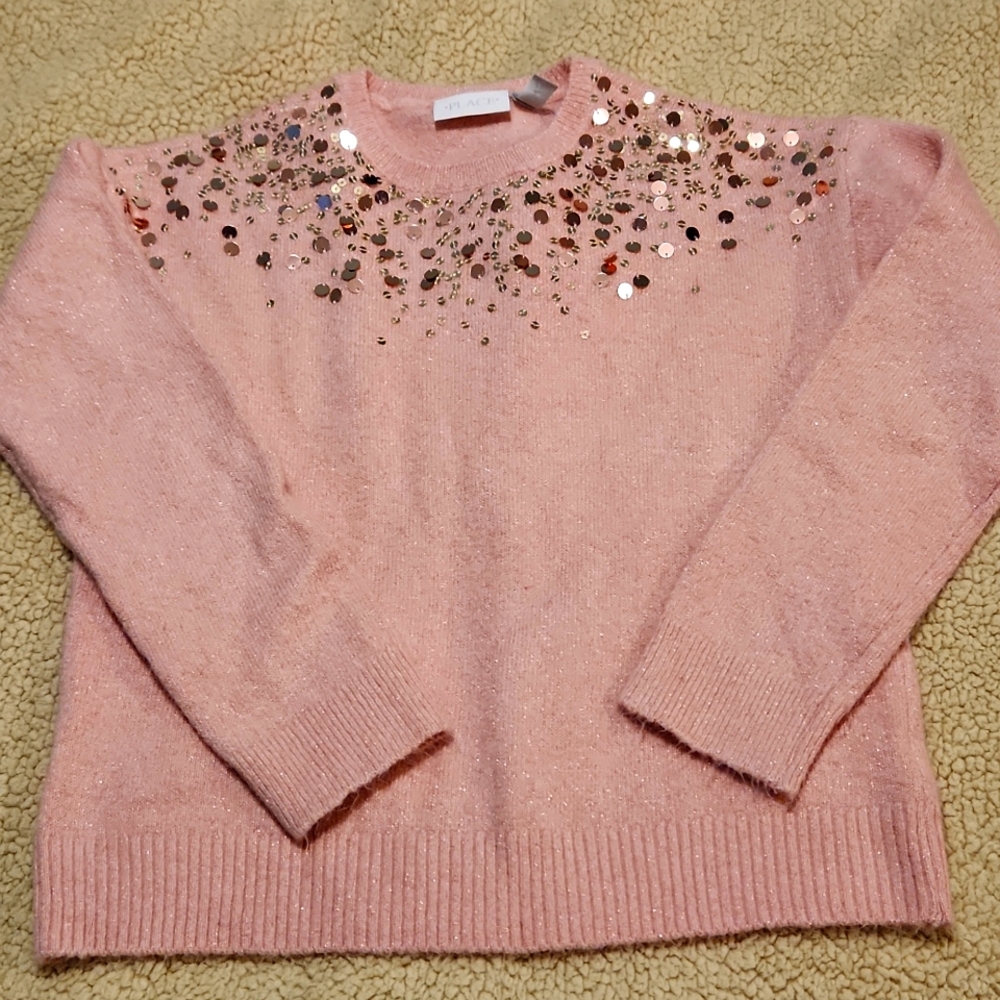 Kids Pink Sparkle Sweater